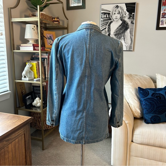 Vintage 80’s/90’s Liz Wear Faded Denim Blazer - Picture 11 of 12